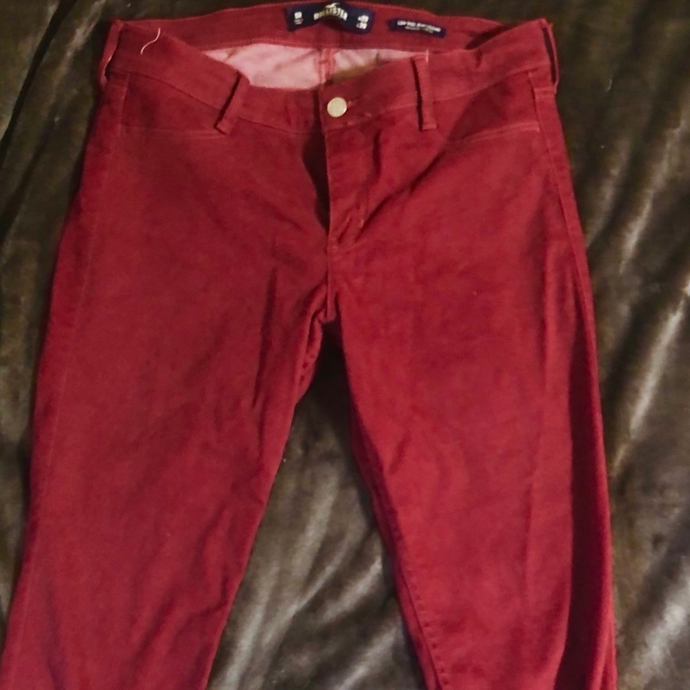 Burgundy hollister jean legging